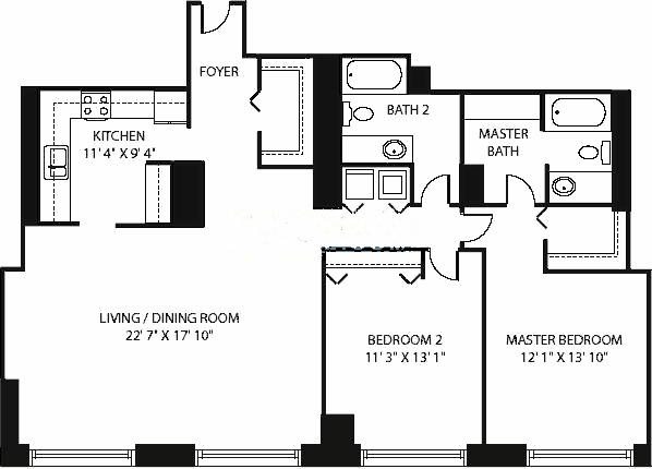 474 N Lake Shore Drive Floorplan - 02, 05 Tiers*