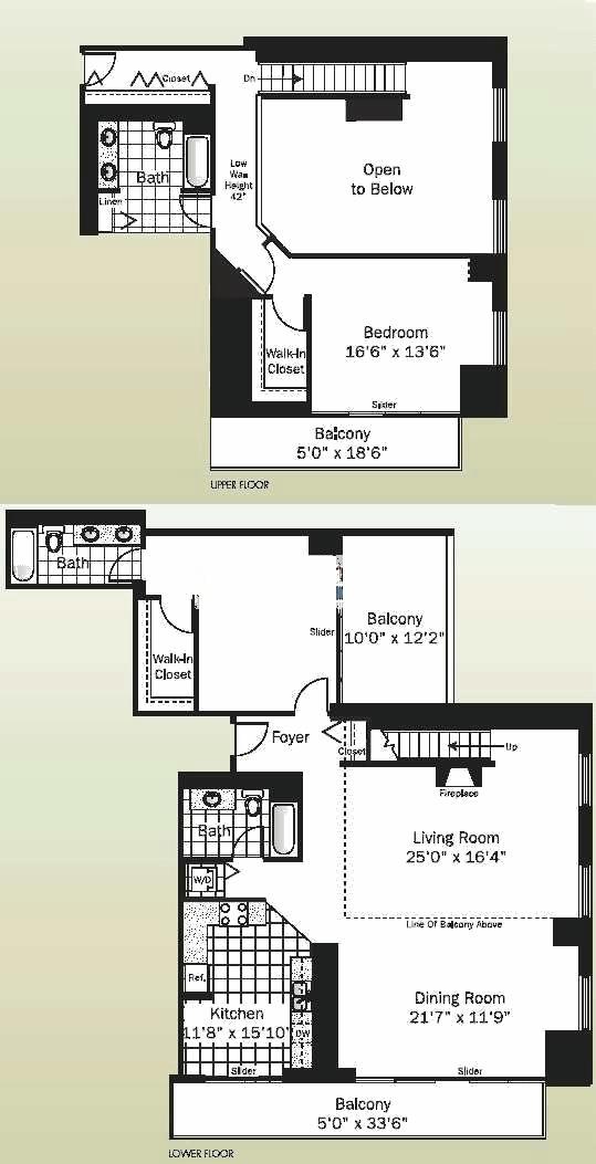 545 N Dearborn Floorplan - 01 Duplex Tier