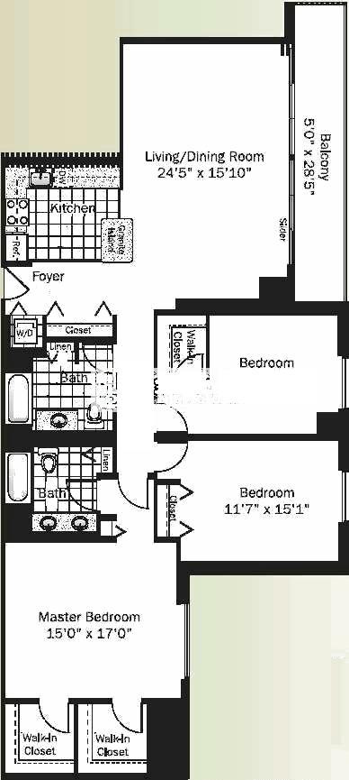 545 N Dearborn Floorplan - 02, 05 Simplex Tiers*