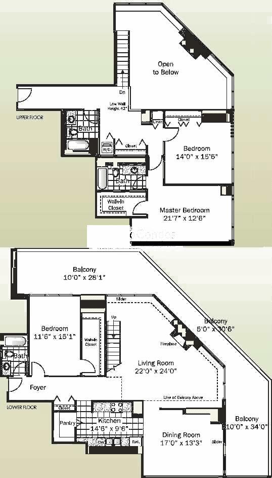 545 N Dearborn Floorplan - 03 Duplex Tier*
