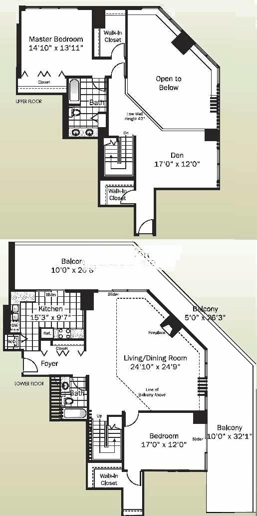 545 N Dearborn Floorplan - 03 Duplex Tier