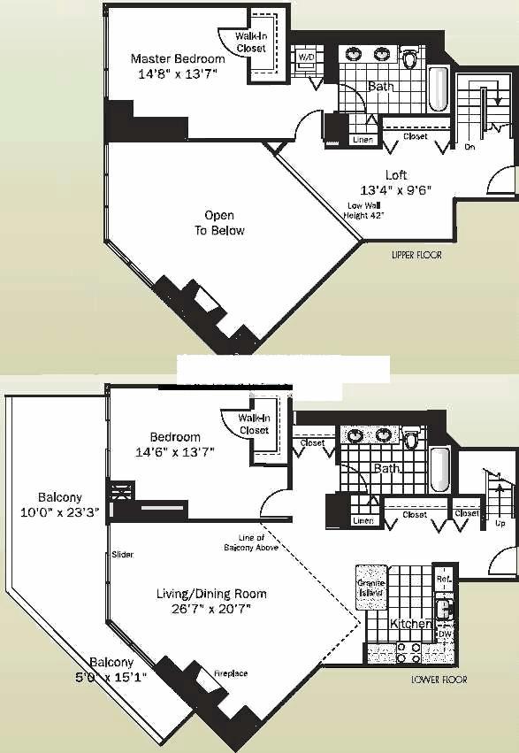 545 N Dearborn Floorplan - 04, 08 Duplex Tiers*