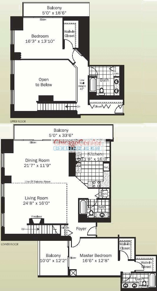 545 N Dearborn Floorplan - 04 Duplex Tier*