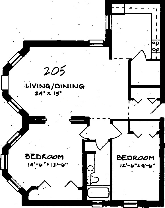 550 W Surf Floorplan - 05, 06, 16, 17 Tiers*