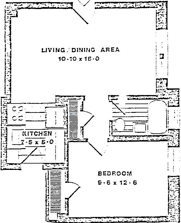 846 W Ainslie Ave Floorplan - One Bedroom