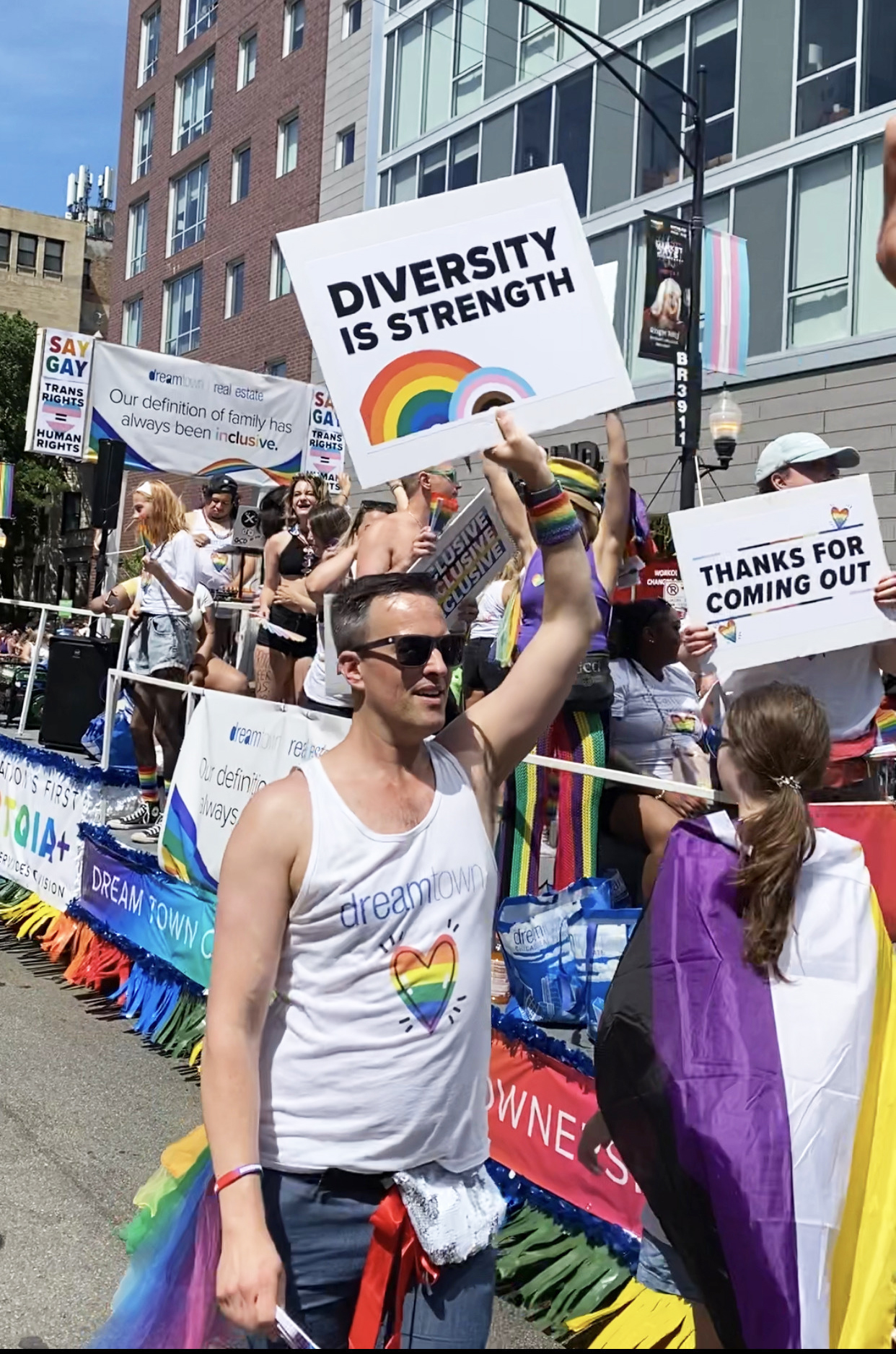 Dream Town employees at Pride Parade